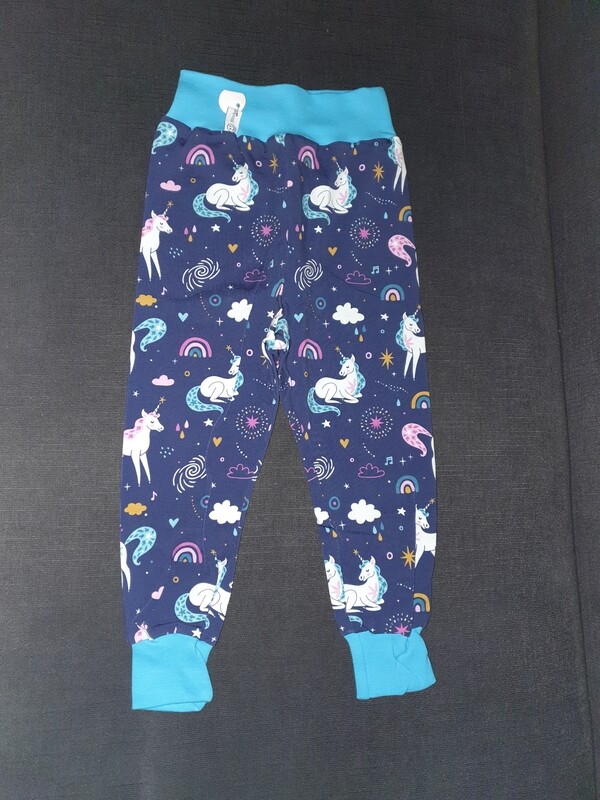 86/92, Hösli Einhorn, dunkelblau/türkis