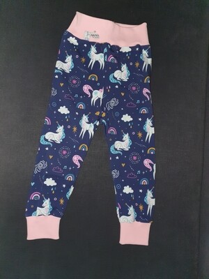 86/92, Hösli Einhorn, dunkelblau/rosa