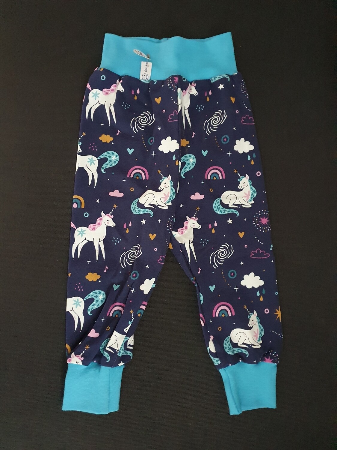 62/68, Hösli Einhorn, dunkelblau/türkis