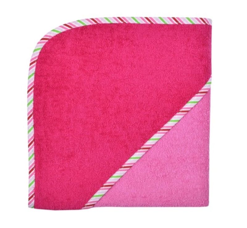 Kaputzenbadetuch 80x80 cm beere/pink