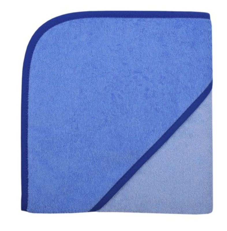 kaputzenbadetuch 80x80 cm blau/hellblau