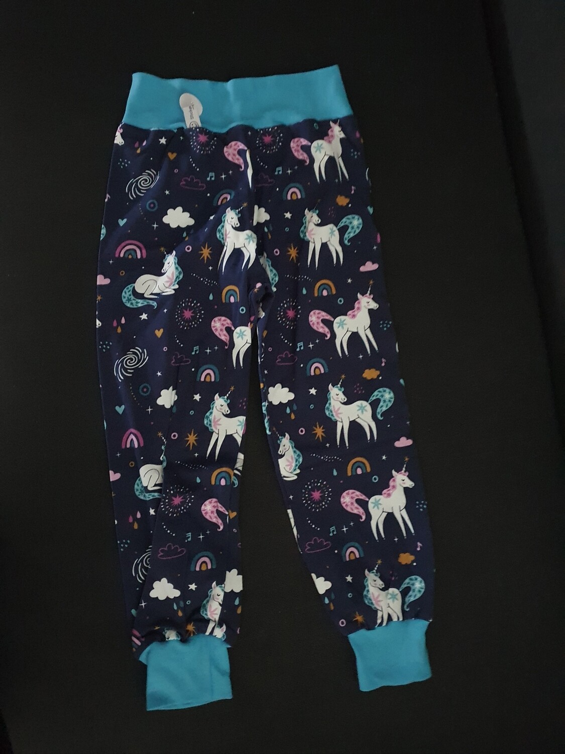 98/104, Hösli, Einhorn blau/türkis