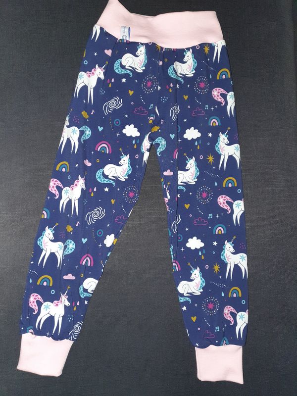 98/104, Hösli, Einhorn blau/rosa