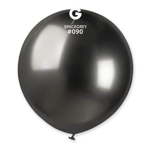 Gemar Latex Balloons Shiny Space Grey #090 19in - 25 pieces