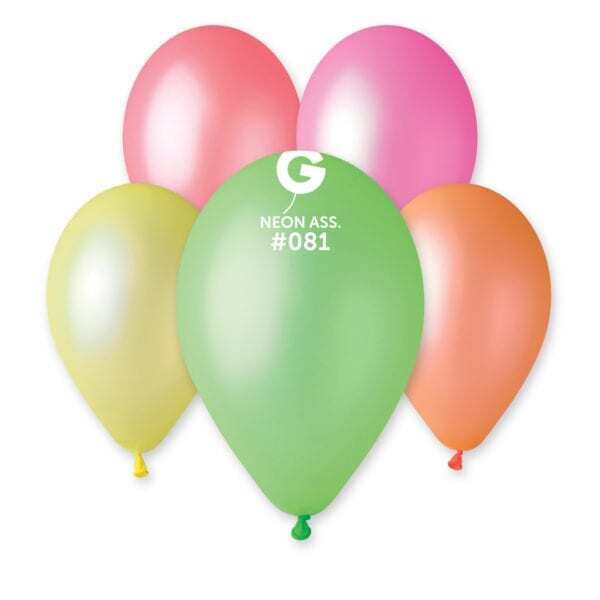 Gemar Latex Balloons Neon Ass #081 12in - 50 pieces