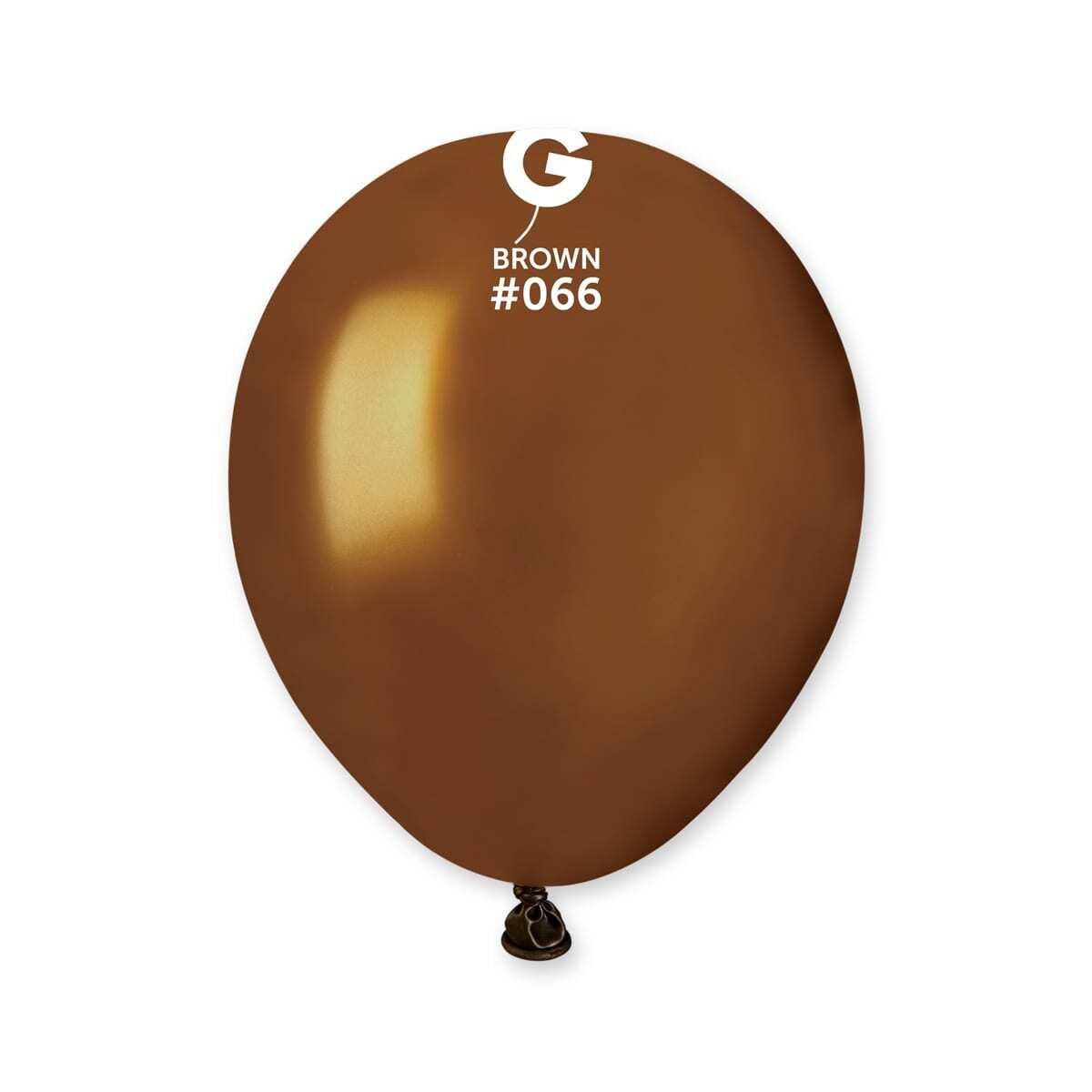 Gemar Latex Balloons Metal Brown #066 5in - 100 pieces