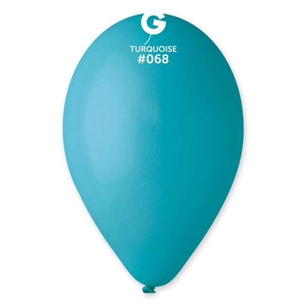 Gemar Latex Balloons Standard Turquoise #068 12in - 50 pieces