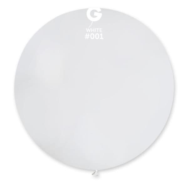 Gemar Latex Balloons Standard White #001 31in - 1 piece