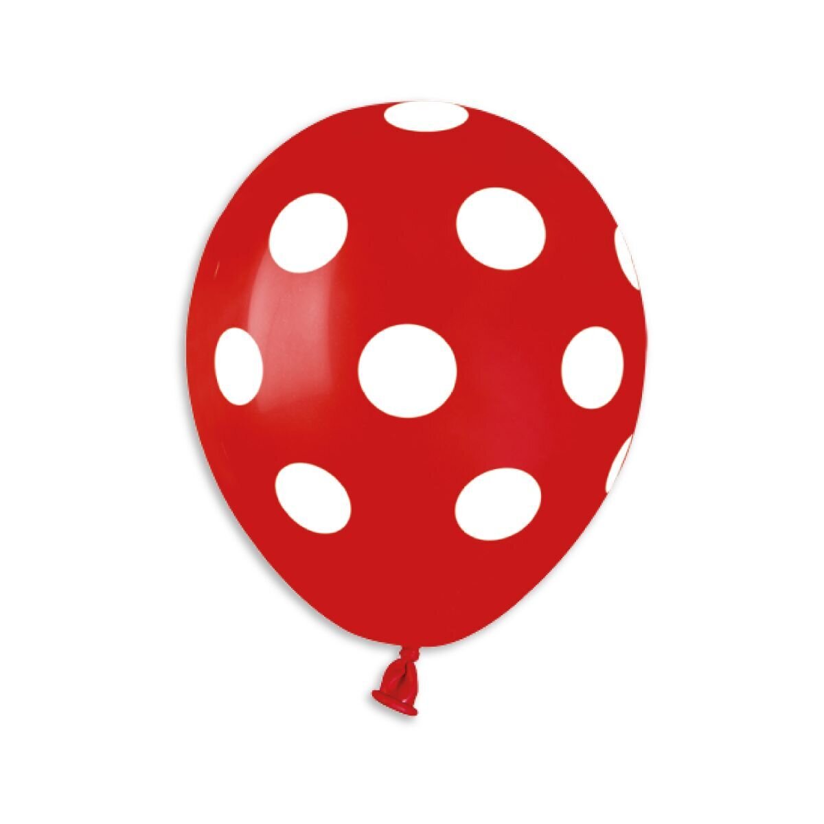 Gemar Latex Balloons Standard Printed Red Polka Dot #045 5in - 100 pieces