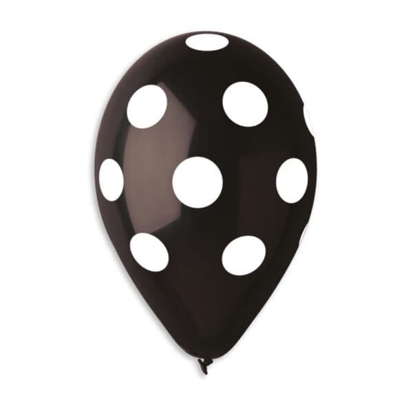 Gemar Latex Balloons Standard Printed Black/White #014 12in - 50 pieces