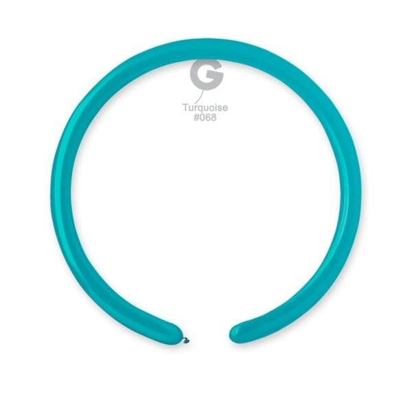 Gemar Latex Balloons Standard Turquoise #068 1in - 50 pieces