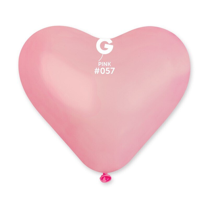 Gemar Latex Balloons Standard Pink #057 Heart Shape 10in - 50 pieces