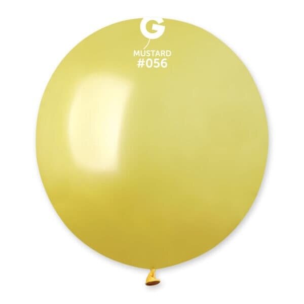 Gemar Latex Balloons Metal Mustard #056 19in - 25 pieces