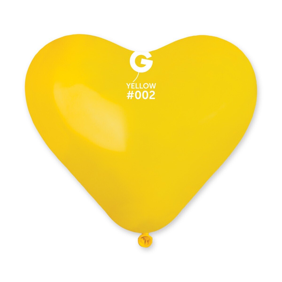 Gemar Latex Balloons Standard Yellow #002 Heart Shape 10in - 50 pieces