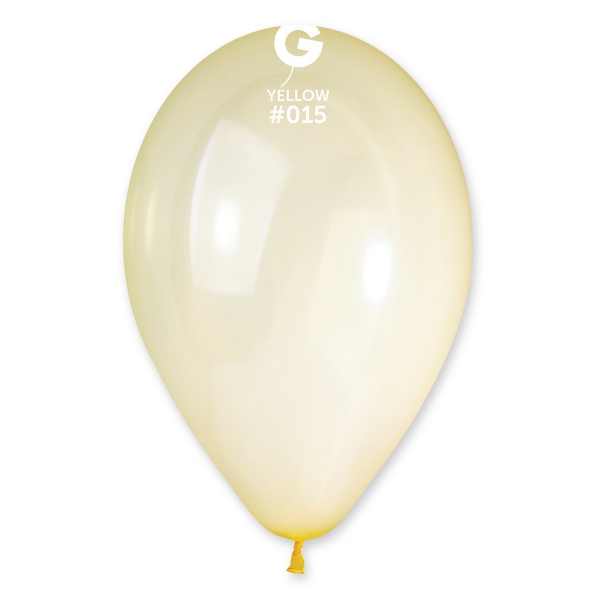 Gemar Latex Balloons Crystal Yellow #015 13in - 50 pieces