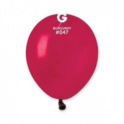 Gemar Latex Balloons Standard Burgundy #047 5in - 100 pieces