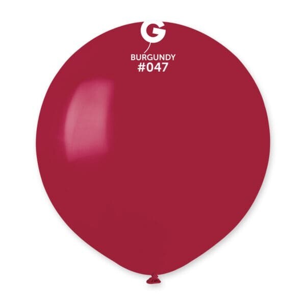 Gemar Latex Balloons Standard Burgundy #047 19in - 25 pieces