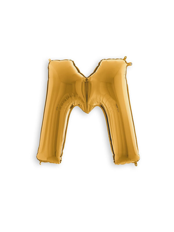 Gold M Giant Letter 3297201- 34"
