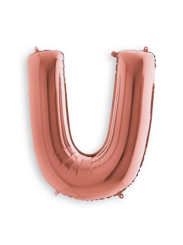 Rose Gold U Giant Letter 3658401 - 34"