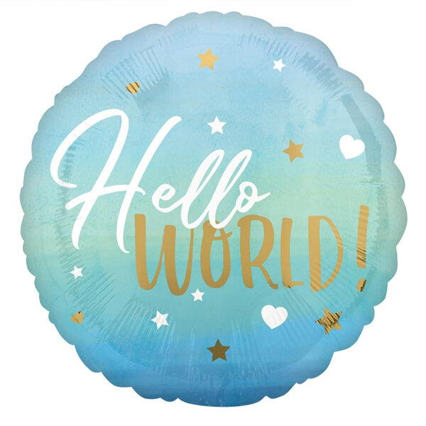 Hello World Blue 17"
