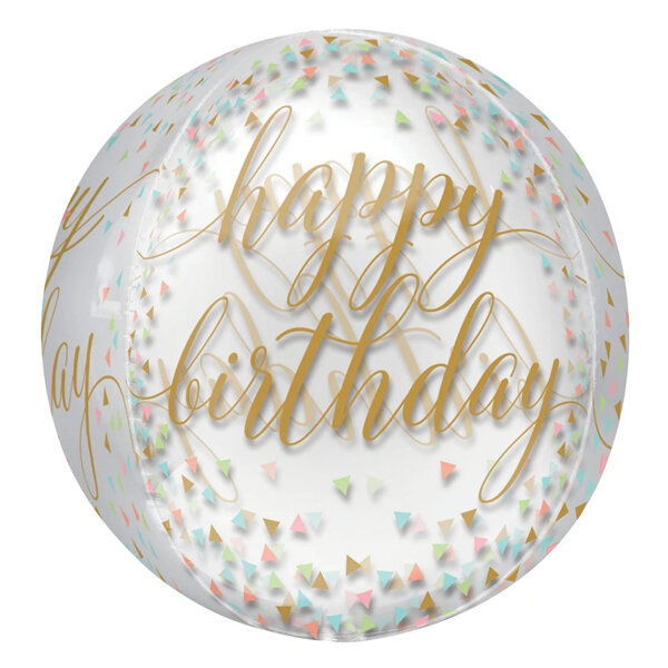 Happy Birthday Pastel Confetti 15"