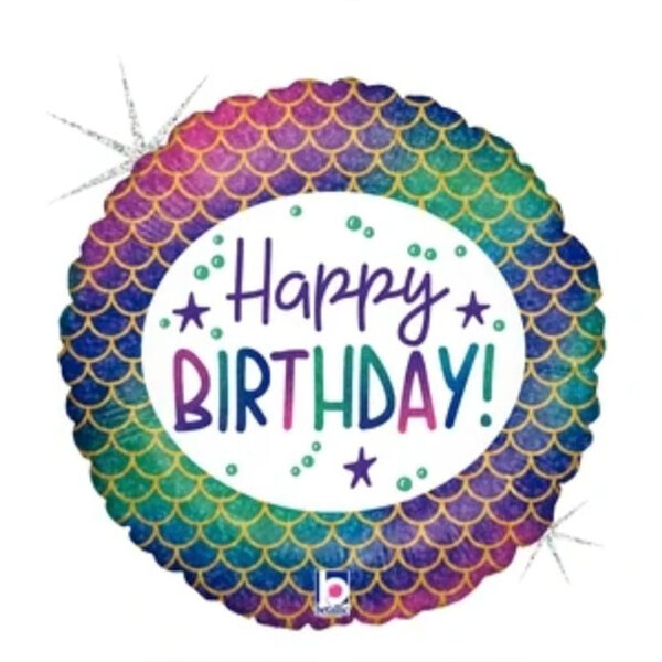Glitter Mermaid Birthday 18"