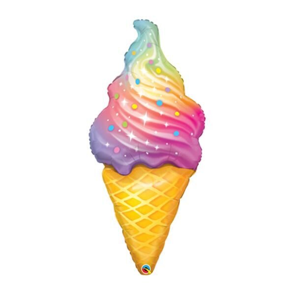 Rainbow Swirl Ice Cream 14"