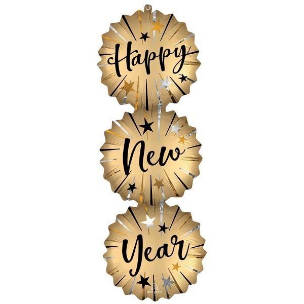 Satin New Year Bursts 38"