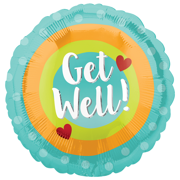 Get Well Hearts & Dots 18"