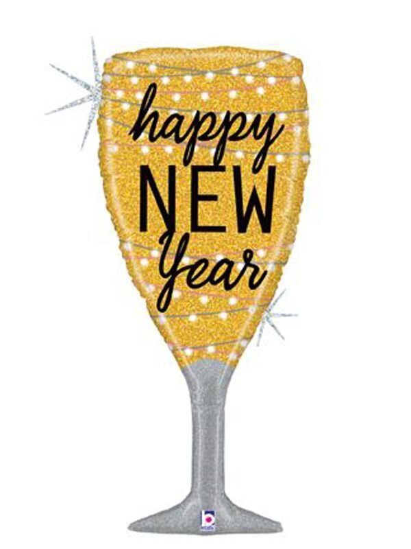 New Year Glasses of Bubbly 37"