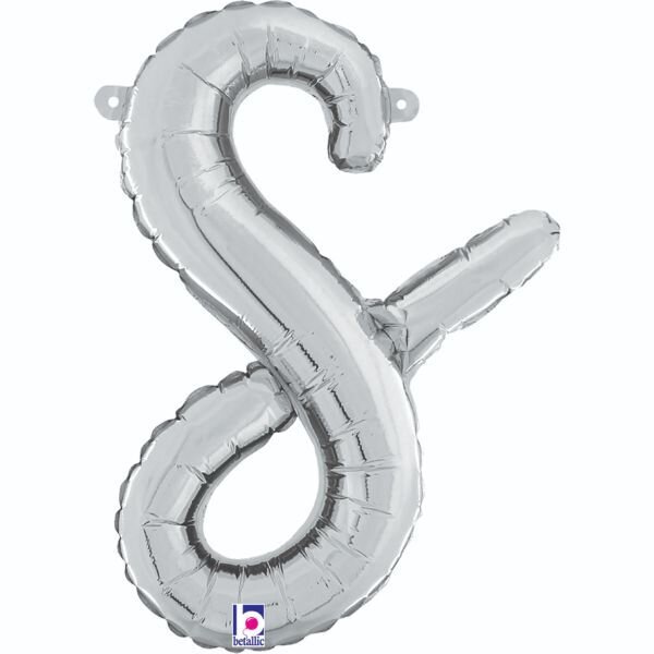 Script Letter "s" Silver 14"