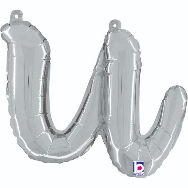 Script Letter "u" Silver 14"