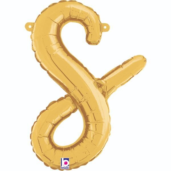 Script Letter "s" Gold 14"