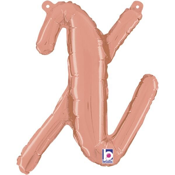 Script Letter "x" Rose Gold 14"
