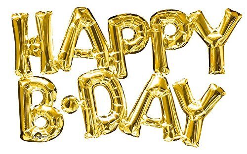 Happy B'Day in Gold 30"