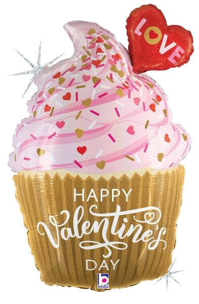 Golden Valentine Cupcake 22"