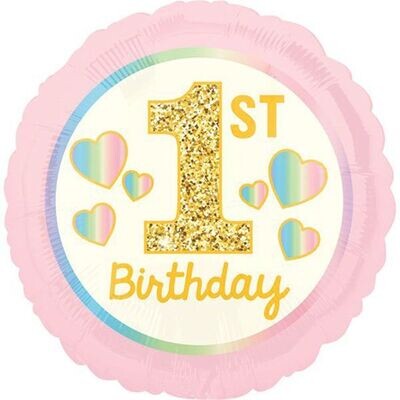 1st B'Day Pink&Gold 18'