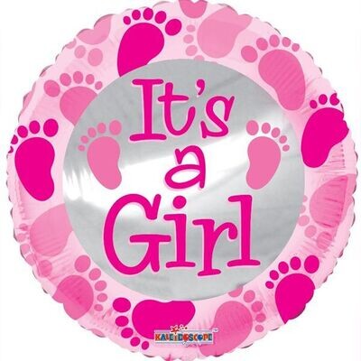 Baby Girl Feet Pink 9"
