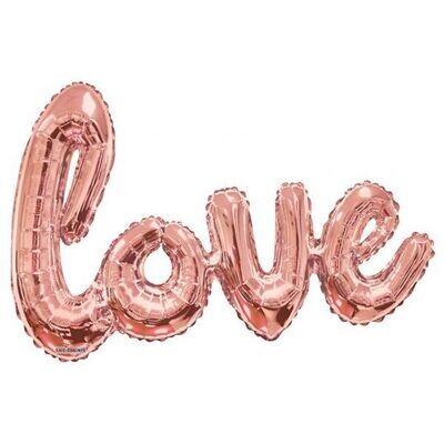 Love Script in Rose Gold 36"