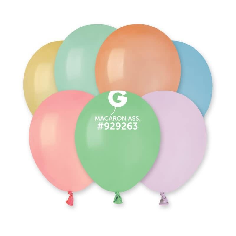 Gemar Latex Balloons Standard Macaron Ass 5in- 100 pieces