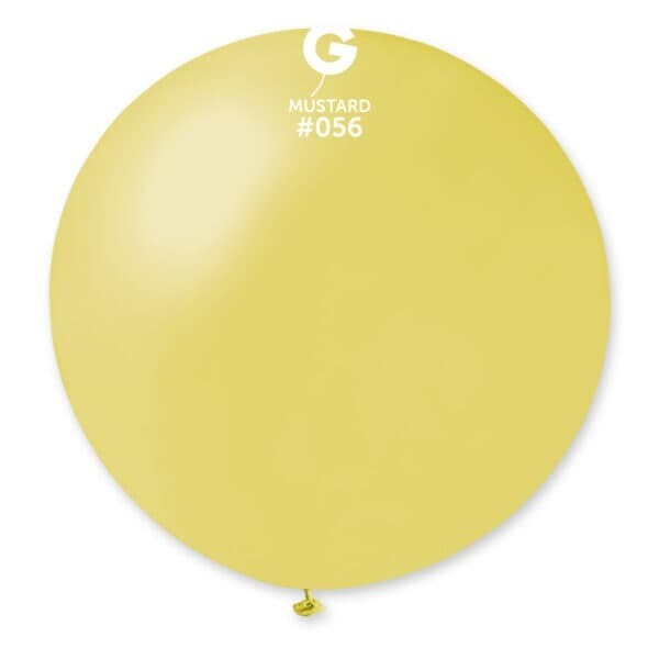 Gemar Latex Balloons Metal Mustard #056 31in - 1 Piece