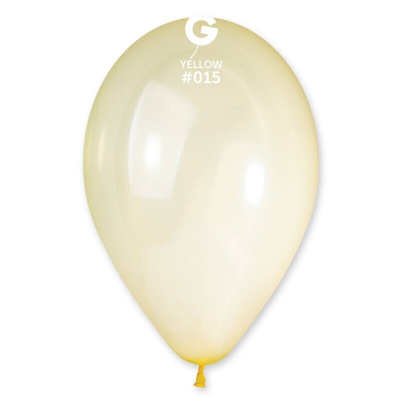 Gemar Latex Balloons Crystal Yellow #015 13in - 50 pieces