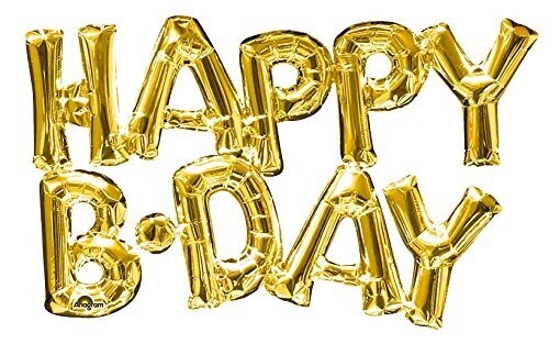Happy B'Day in Gold 30"
