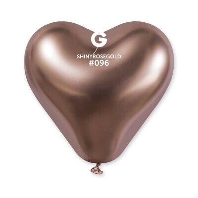 Gemar Latex Balloons Shiny Rose Gold #096 Heart Shape 12in - 25 pieces