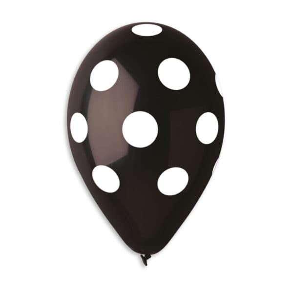 Gemar Latex Balloons Standard Printed Black/White #014 12in - 50 pieces