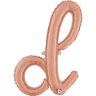 Script Letter "d" Rose Gold 24"