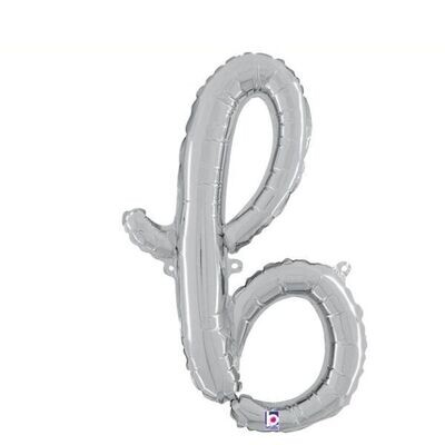 Script Letter "b" Silver 24"