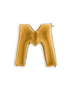 Gold M Giant Letter 3297201- 34"