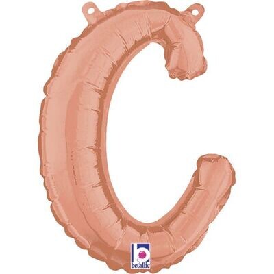 Script Letter "c" Rose Gold 14"