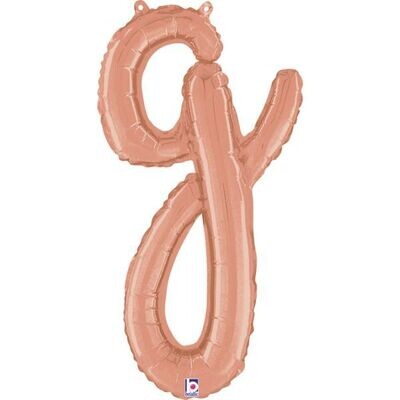 Script Letter "g" Rose Gold 24"